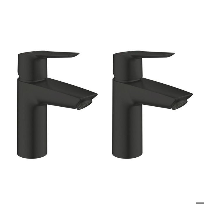 Grohe Lot de deux START Mitigeur lavabo taille S, noir mat (235512432-GroheBlackDuo)