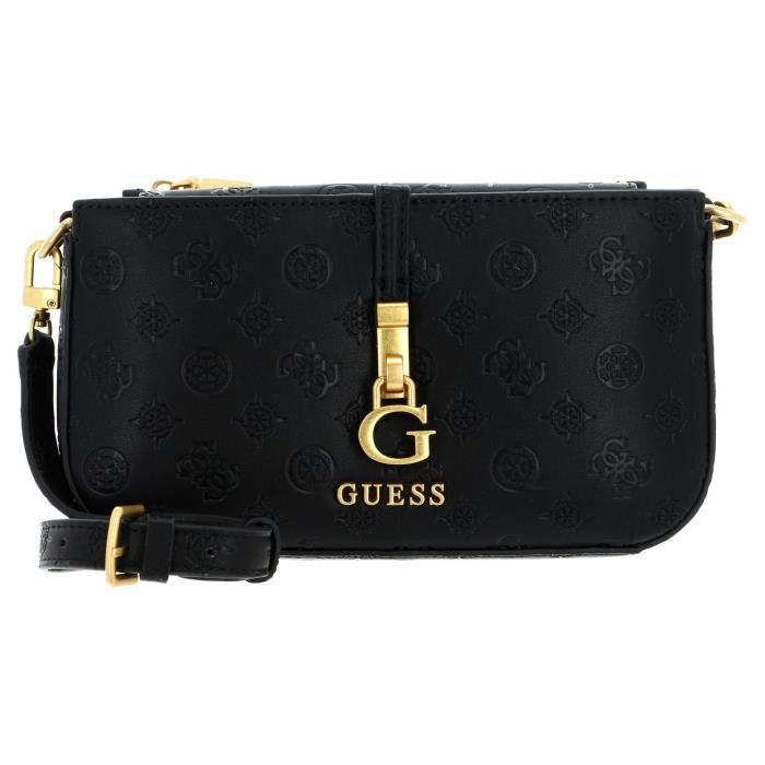 GUESS G James Logo Mini Double Zip Crossbody Bag Black Logo [237520