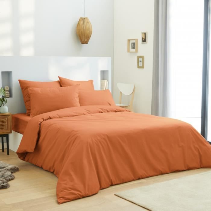 Danish Designs Housse De Couette Profonde Lavable Motif Lièvre Orange Taille M