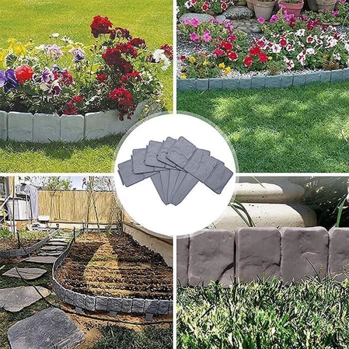 ChenQuanSarl-20 Pièces Bordure De Pelouse En Plastique, Bordures De Pelouse, Bordure De Jardin 14cm De Hauteur Flexible Pas De Tranchees A Creuser Bordure De Gazon Cloture Pour Amenagement Exterieu ChenQuanSarl-20 Pièces Bordure De Pelouse En Plastique, Bordures De Pelouse, Bordure De Jardin 14cm De Hauteur Flexible Pas De Tranchees A Creuser Bordure De Gazon Cloture Pour Amenagement Exterieu