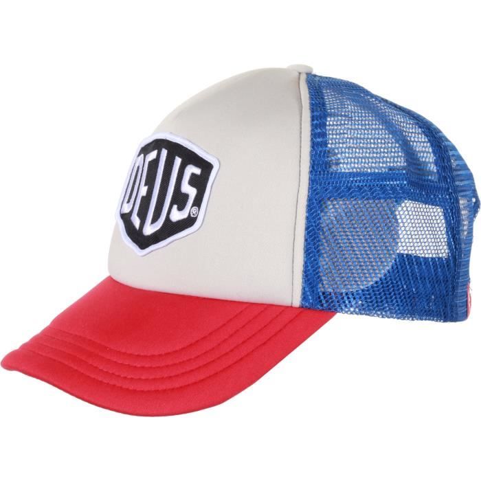 Casquette Trucker Baylands bleu-rouge DEUS EX MACHINA