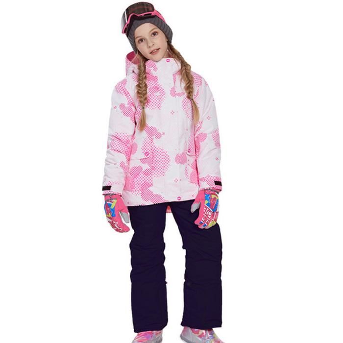Combinaison De Ski Hiver Pour Enfant - Veste Et Salopette Imperméable Et Respirante - Chaud Pour Ski, Jeux De Neige - Mixte Garçon/Fille