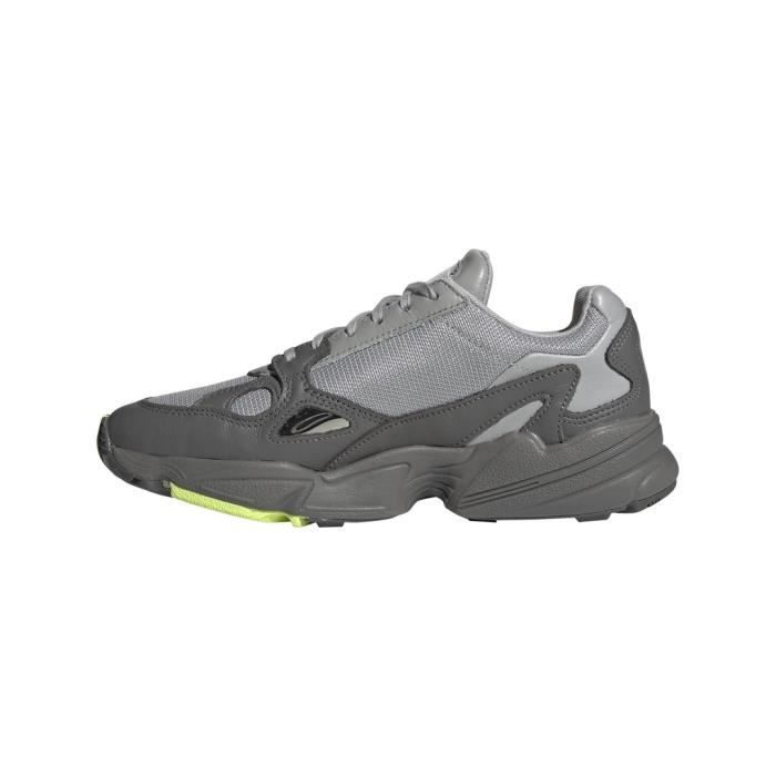 Basket adidas Originals FALCON ADIDAS ORIGINALS Femme Gris Polyester Lacets Plat
