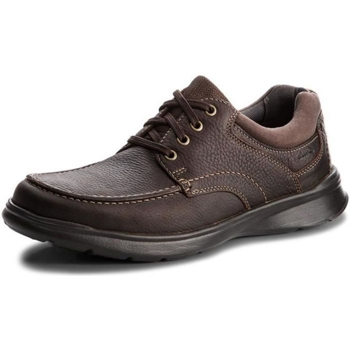 Chaussures à lacets homme Clarks Cotrell Edge - Cuir grainé - Marron