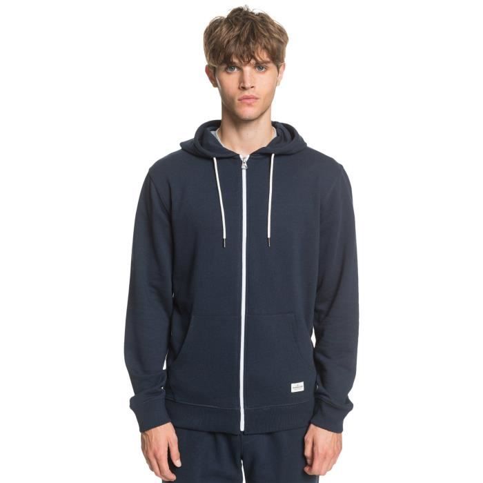 sweat zippé essentials quiksilver homme en bleu [xxl]