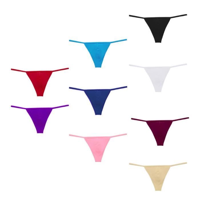 Slip homme dos ouvert Slip taille basse String String 9 pièces sous