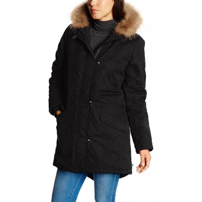 Parka Femme Le Temps des Cerises GLOBE Noir Taille S Polyester Coton Polyamides Noir Cdiscount Pret a Porter