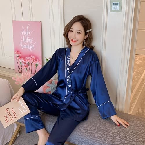 Pyjamas pour femmes Ensemble pyjama en Satin pour Femme Kimono