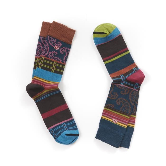 Lot chaussettes homme, 2 paires, persan Multicolore - 41/46
