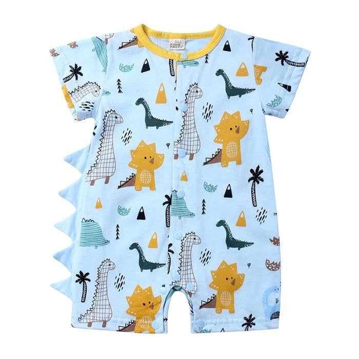 Bébé Manche Courte Barboteuse D'été Garçons Filles Pyjama Coton