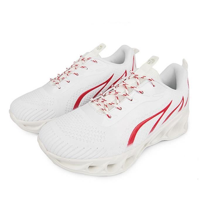 LEOCLOTHO Basket Homme LEOCLOTHO - Outdoor Mesh Baskets - Blanc - Lacets - Plat