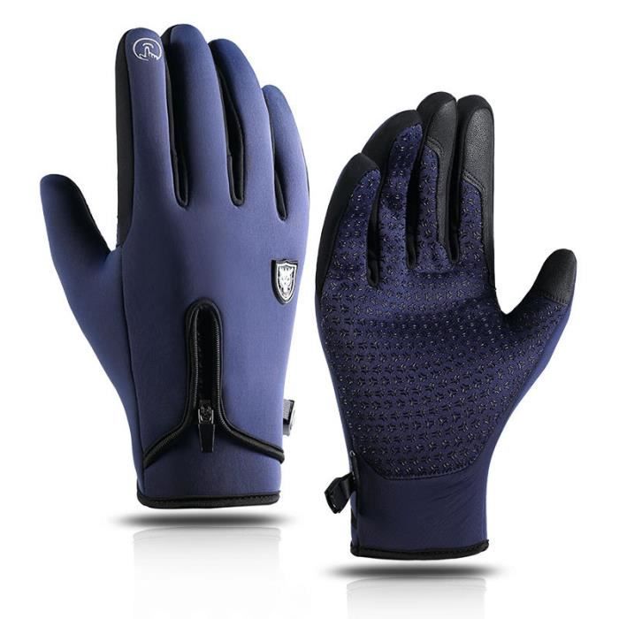 Gants De Vélo Antidérapants Noirs - Hommes/Femmes, Polaire, Chauds, Neufs