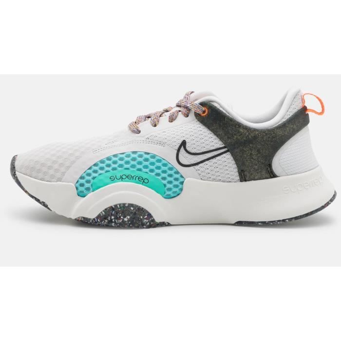 chaussures fitness femme nike superrep go 2 mfs blanc multicolore taille 39 - respirant, talon renforcé