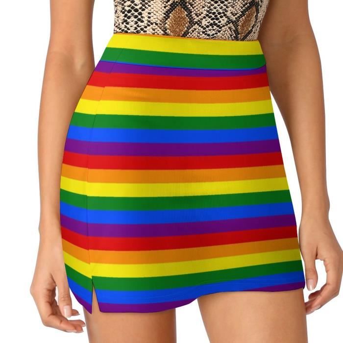 T-Shirt Homme LGBTQ+ Arc-en-Ciel Brillant - Motif Pride/Graffiti - Manches Courtes, Tissu Confortable