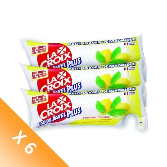Lot De 6 Eau De Javel Plus Triple Action 750ml La Croix Cdiscount Lot De 6 Eau De Javel Plus Triple Action 750ml La Croix Cdiscount