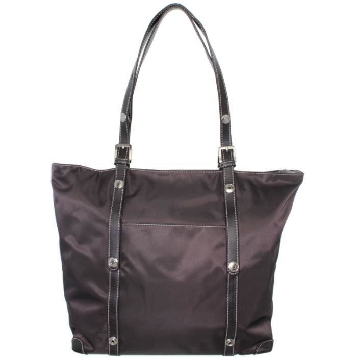 Sac à Main Pourchet - Gris Polyester - Porté épaule, Fermeture Zip - Occasion Bon état