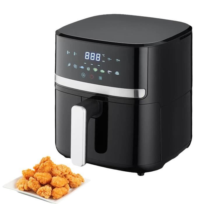 Friteuse À Air 8L Avec Fenêtre Friteuse Numérique À Convection Avec Écran Tactile Led 1400W Et 8
