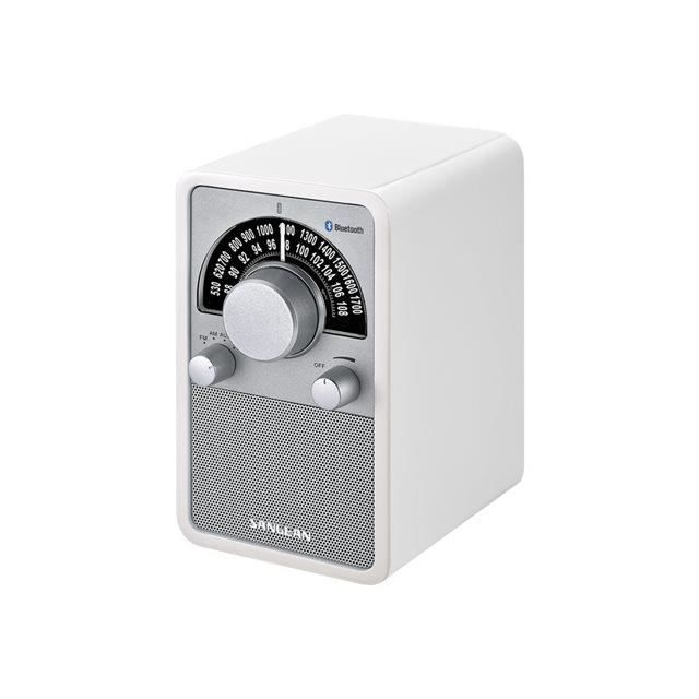 Radio SANGEAN WR-15 BT FM/AM Bluetooth Blanc laqué - NFC et lecture audio en transit Bluetooth