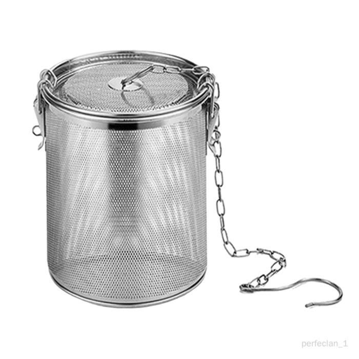 Lot De 2 Grandes Boules à Thé En Inox 18/8 - Infuseur à Thé Vrac Et épices | Couvercle Fileté, Maille Fine - 10
