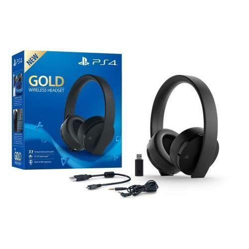 Casque PS4 sans fil Gold Edition Sony + 1 Skull Sticker Offert Cdiscount Casque PS4 sans fil Gold Edition Sony + 1 Skull Sticker Offert Cdiscount