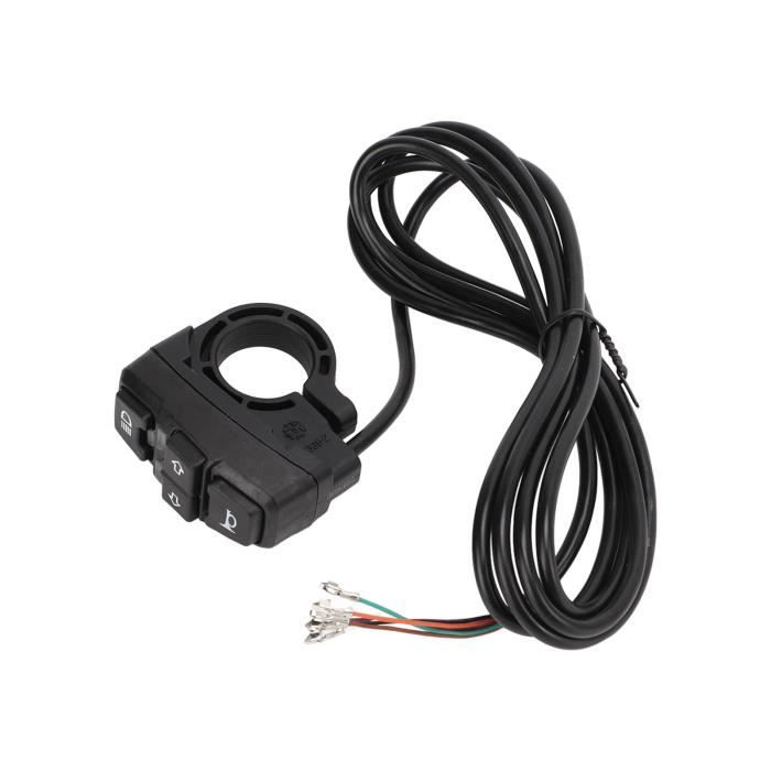 Interrupteur 3 En 1 Pour Vélo/scooter/moto - Phare, Klaxon Et Clignotant Intégrés, Pratique Et Facile à Installer