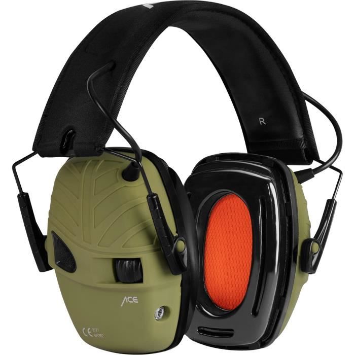 Casque de protection auditive - Vert - Shiver - Micro