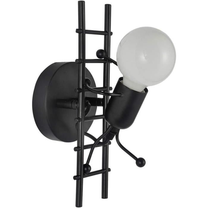 Applique murale humanoïde , lampe murale intérieure créative en métal