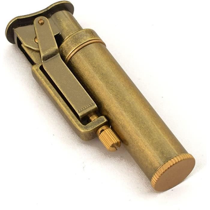 Briquet Vintage Nizirioo En Laiton - Mécanique, Rechargeable Au Kérosène, Design Rétro Pour Collectionneur