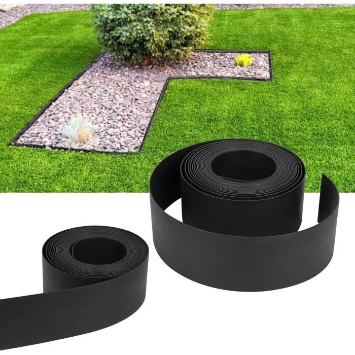 Bordure De Jardin Flexible 10 M - 30 Piquets Inclus - Noir - Facile à Poser Pour Délimiter Pelouse, Allées Et Massifs