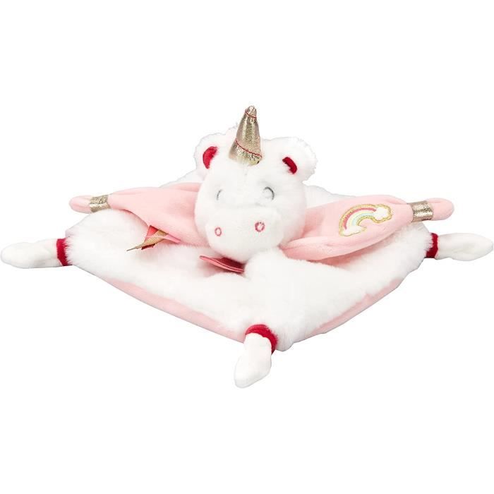 Baby Nat' - Doudou Licorne - Id?�e Cadeau de Naissance - Rose et Blanc - BN0322107 - Cdiscount 