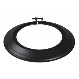 Rosace émail noir mat - TEN - Accessoire de chauffage - Diamètre 180mm - Combustible bois