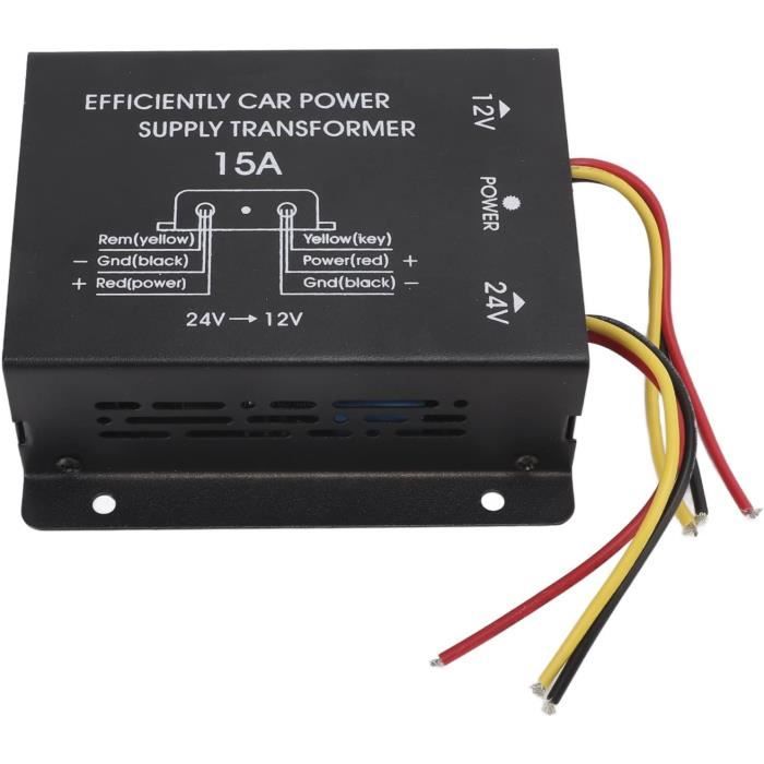 Convertisseur Abaisseur 24V Vers 12V 120W 10A étanche IP68 - Pour Camions, Bus, Audio Voiture