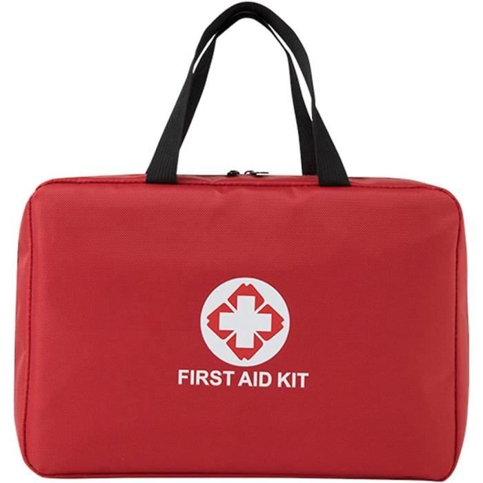 Sac De Premiers Secours Vide HONMEET – Tissu Oxford 600D, 28x19x16 Cm, Imperméable, Rouge, Poignée, Pour Voyage Ou Urgence