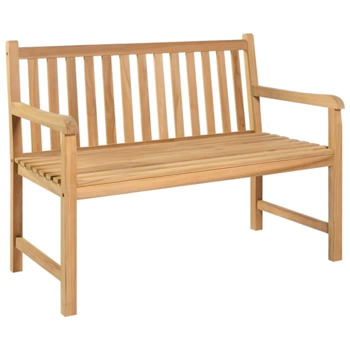 Vidaxl Banc de jardin 114 cm Bois de teck solide