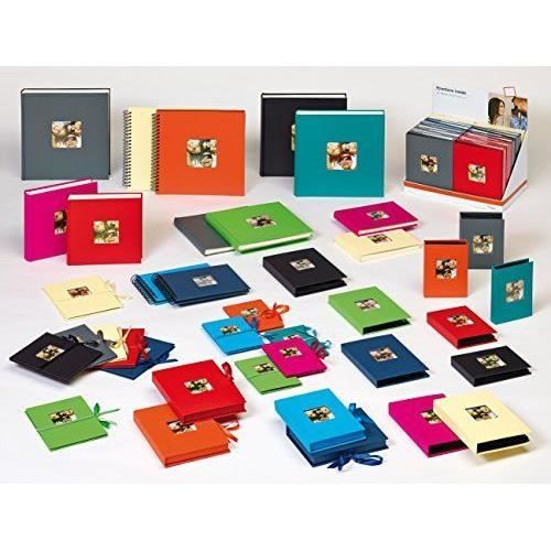 Walther Design Fun Photo Album - Wire-O Bound, 26x25cm, 40 Black Pages, Petrol Green Cover
