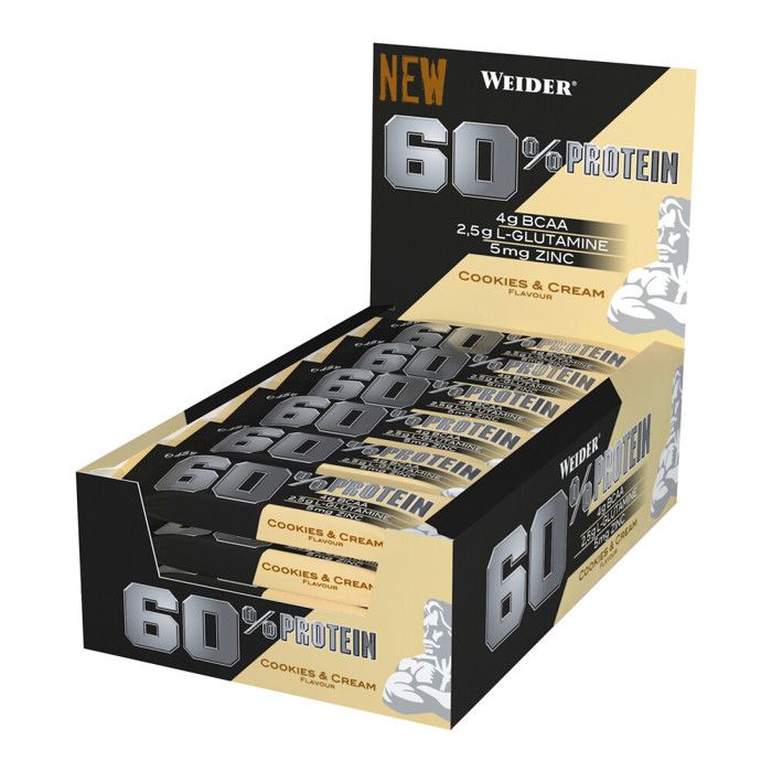 60% Protein Bar 24 barres biscuits et crème