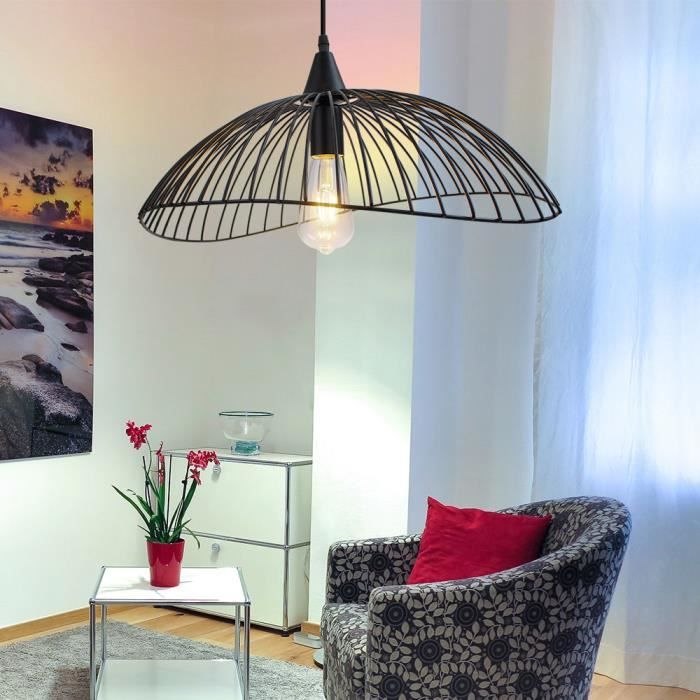 UNI 50cm Plafonnier Lustre Suspension Industrielle Vintage Rétro E27 Luminaire Salle à Manger Chambre Couloir
