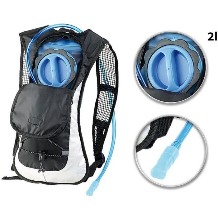 Sac à dos sport 5 L imperméable et réfléchissant - Avec poche à eau 2 L