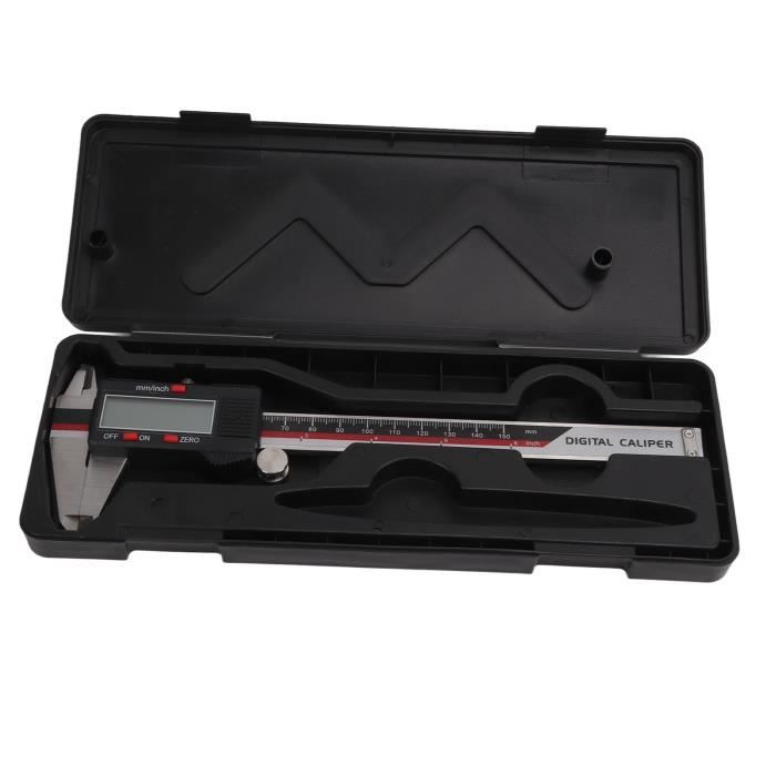 Pied à Coulisse Numérique BURG-WÄCHTER 150 Mm - Mesure Précise Mm/pouces Avec Étui