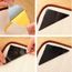 SHOP-STORY Lot De 4 Coins Anti-Dérapants Triangle Pour Tapis – Fixation Solide Avec Adhésifs Puissants
