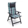 Coussin chaise de jardin - Blumfeldt Donau - Set de 4 - Polyester - 50 x 120 x 6 cm - vert & gris-1