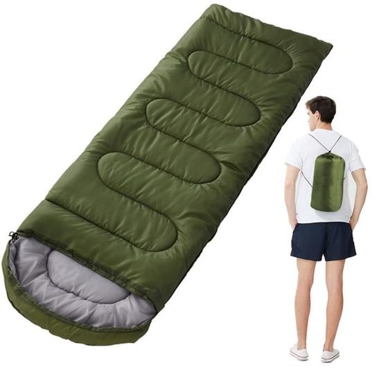 Sac De Couchage Double XXL 220x150cm - Convertible 2 En 1 - Flanelle Douce - 4 Saisons