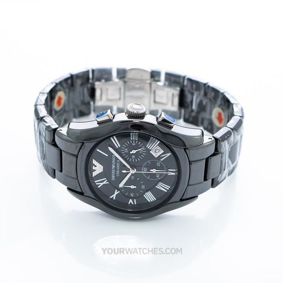 Emporio armani ar1400 chronograph black ceramic watch hotsell