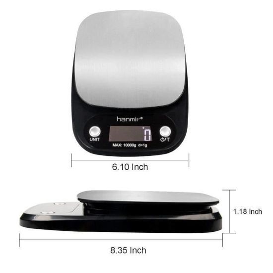 Balance de cuisine rechargeable 3 g - 10 kg - Balance de cuisine Balance de cuisine rechargeable 3 g - 10 kg - Balance de cuisine