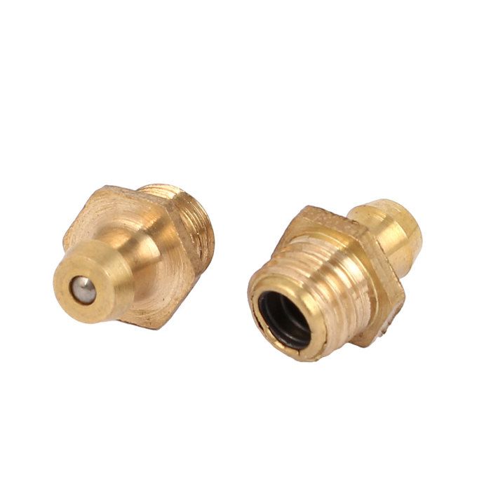2 Bouchons Filetés 10mm Laiton/cuivre Pour Graissage - Marque Uxcell - Neuf