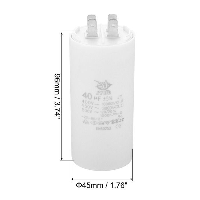 Condensateur CBB60 40uf AC 450V 4broche 5060HZ Double Insert — free download