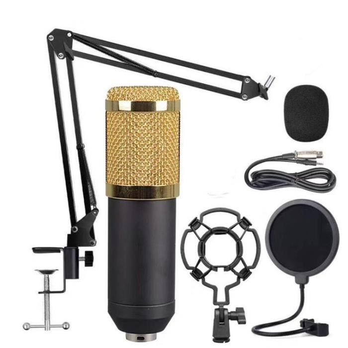A-Microphone à condensateur USB BM 800 XLR, ensemble complet avec support  et filtre anti-pop pour studio info - Cdiscount TV Son Photo
