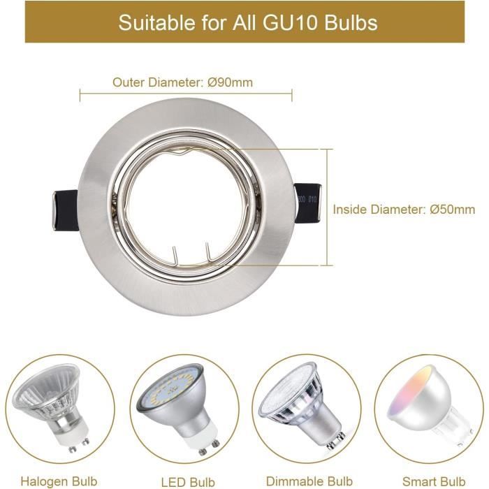 Spot encastrable design diamètre 110 mm blanc GU10