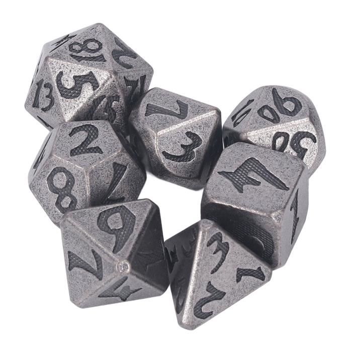 Lot de 7 dés pour Donjons et Dragons (Rouge