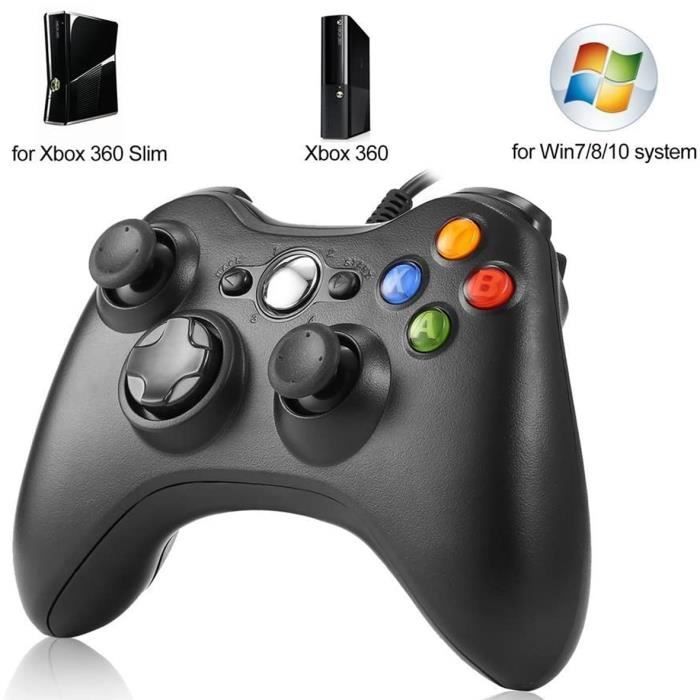 OSTENT Manette de Jeu USB Filaire pour Console Microsoft Xbox 360 Windows PC Ordinateur Portable Jeu vidéo Couleur Bleu